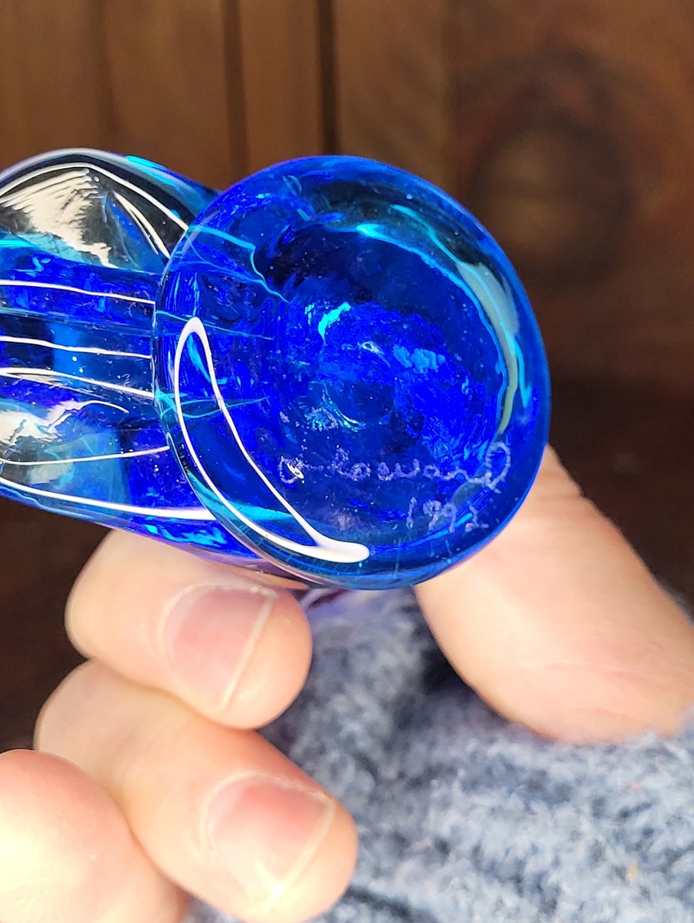 Leo Ward Blue Glass Bird - Picture 10 of 16